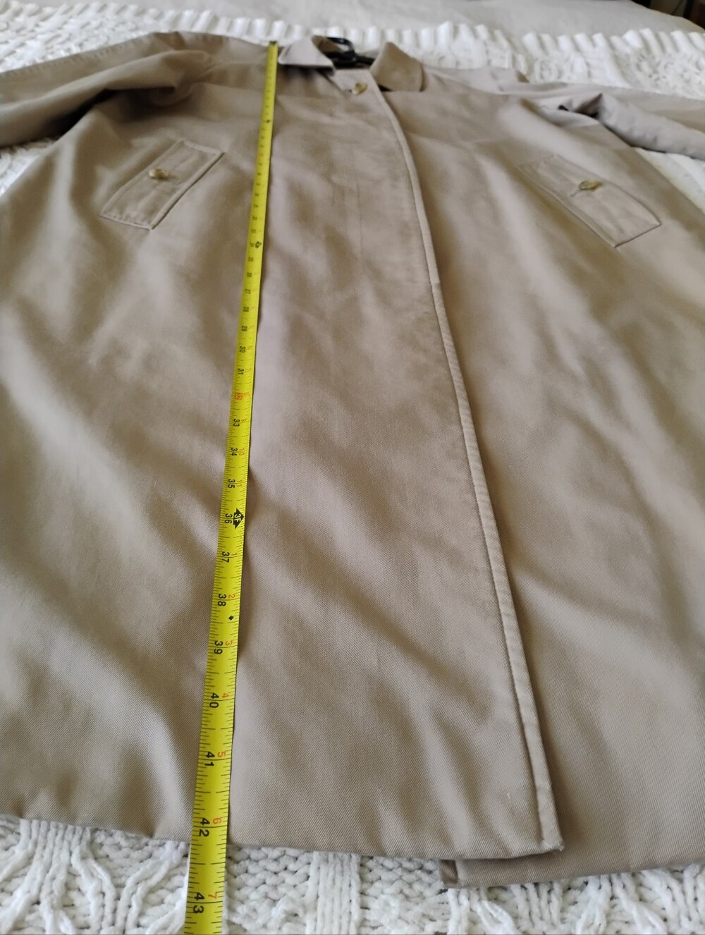 Vintage Burberry Trench Coat, Single Breasted - Picture 8 of 10
